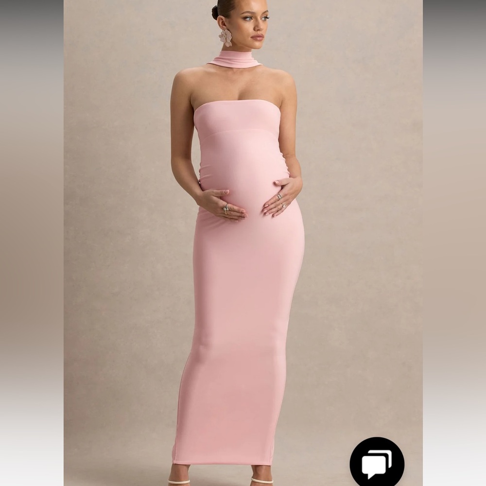 Club L London Glaze Pink Stretch Dress